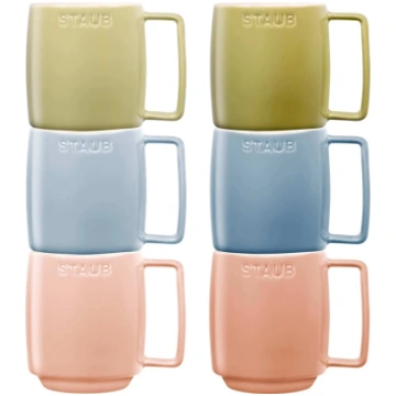 Set of 6 Ceramic Mugs - Multicolor, 350 ml STAUB