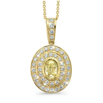 Kulons ar 1.43 ct citrīnu un briljantiem