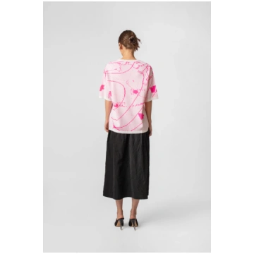EVE knitted Tshirt TOPO white pink Venera Arapu