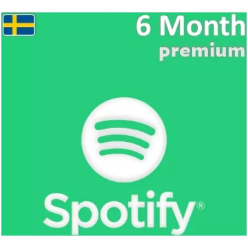 Spotify Premium dāvanu karte 6 mēnešiem (Zviedrija