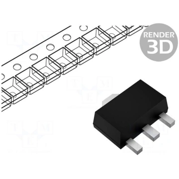 IC: voltage regulator | fixed | 5V | 0.1A | SOT89