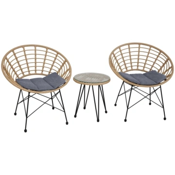 Dārza mēbeļu komplekts Loreto Sand/Grey HomeGa