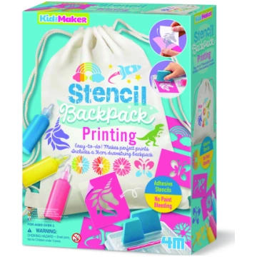 Dekorēšanas komplekts 4M KidzMaker Stencil Backpac