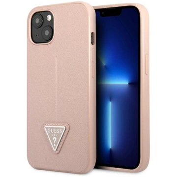 Guess iPhone 13 mini vāciņš Saffiano Triangle Logo