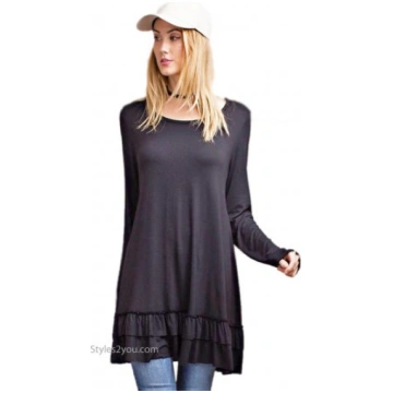 Celian PLUS SIZE Double Ruffle Tunic OR Extender B