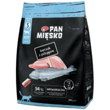 PAN MIĘSKO Chicken with trout S - dry cat food - 4
