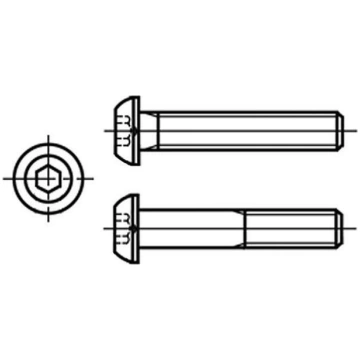 Screw; M4x30; 0.7; Head: button; hex key; HEX 2.5m