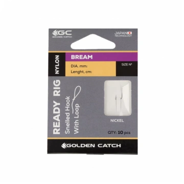 Āķi ar pavadiņu Golden Catch Ready Rig Bream #10 0