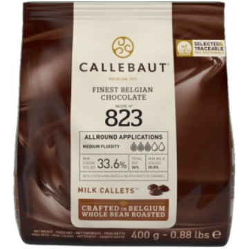 Callebaut 823 piena šokolādes pilieni, 400 g Barry