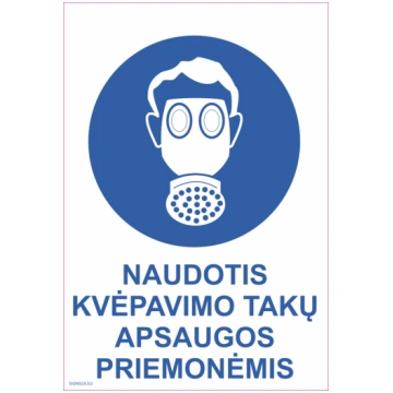 Zīme Jālieto gāzmaska Alumīnijs (neobonds 2 mm) pa