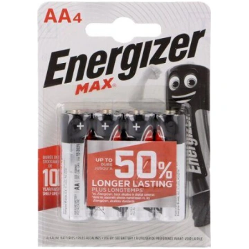 Battery: alkaline | 1.5V | AA | MAX | Batt.no: 4 |