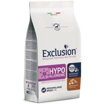 Exclusion monoprotein veterinary diet formula dog 