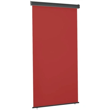 Balkona sānu markīze, sarkana, 125x250 cm