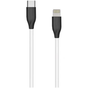 Silicone Cable USB Type C- Lightning, 2m (white) E