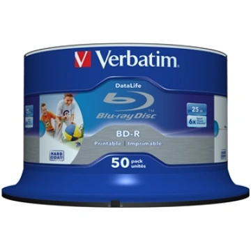 1x50 Verbatim BD-R Blu-Ray 25GB 6x Speed DL Wide P