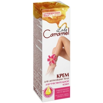 Lady Caramel depilācijas ķermeņa krēms jutīgai āda