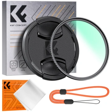 K&F Concept UV filtrs 77mm ar objektīva vāciņu, tī