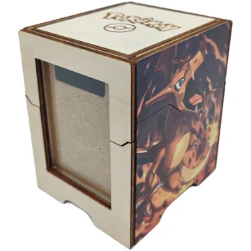 CUSTOMIZABLE WOODEN POKEMON DECK HOLDER WITH PRINT