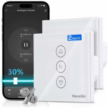 HeuxGir WIFI žalūziju slēdži, Alexa WLAN aizvara s