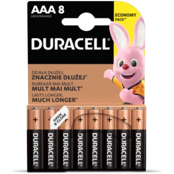 Baterija DURACELL AAA Basic, LR03 8 gab./iepak