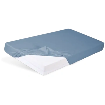 BabyMatex Zils kokvilnas palags ar gumiju 60x120 c