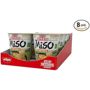 Nissin Cup Noodles - Veggie Miso, 8 gab. iepakojum