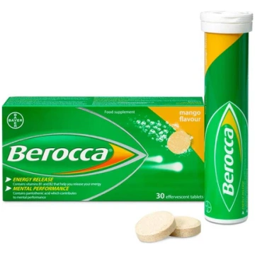 Berocca Mango Energy Vitamin Tablets 30 per pack