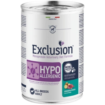 Exclusion Hypoallergenic konservi suņiem ar medīju