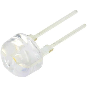 LED; white warm; 10mm; 80000mcd; 17°; Front: conve