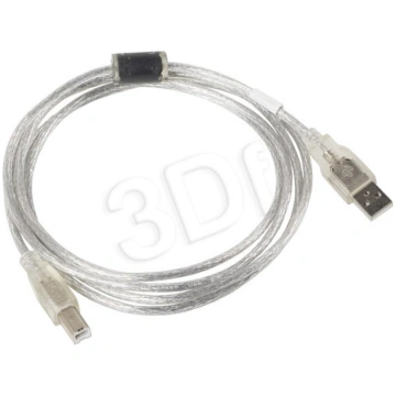 Lanberg Cable USB 2.0 AM-BM 1.8 Ferryt transparent