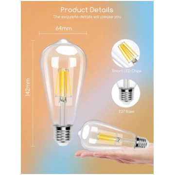 Aigostar Smart Lamp E27 Alexa spuldze, 3 gab