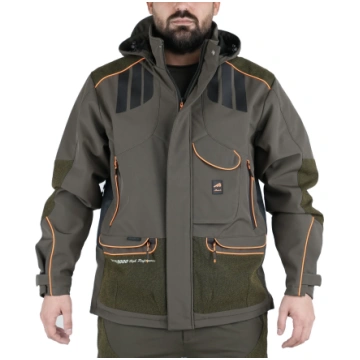 Giacca Masseria Softshell 92 Verde/Arancio Fluo