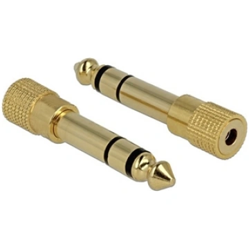 Delock Adapter Stereo plug 6.35 mm > Stereo jack 3