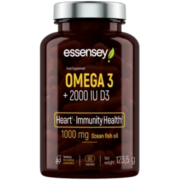 Essensey Omega 3 + D3 2000 IU (90 kapsulas) MSM NA