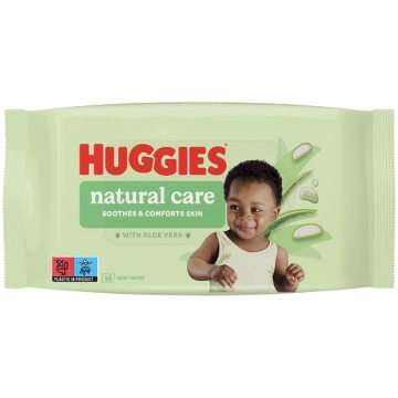 Mitrās salvetes HUGGIES 56gab - NATURAL CARE