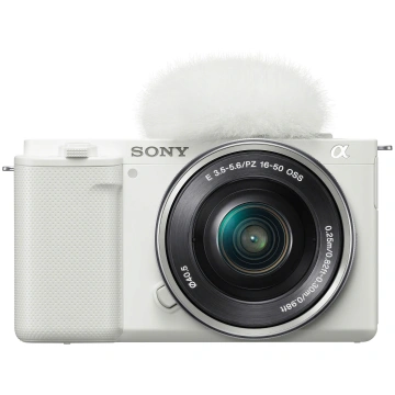 Digitālā fotokamera Sony ZV-E10, balta krās