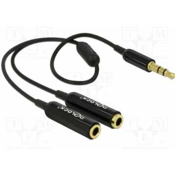 Cable; Jack 3.5mm 3pin socket x2,Jack 3.5mm 3pin p