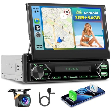 Inefala 2G + 64G auto radio 1 DIN Android 15 ar 7 