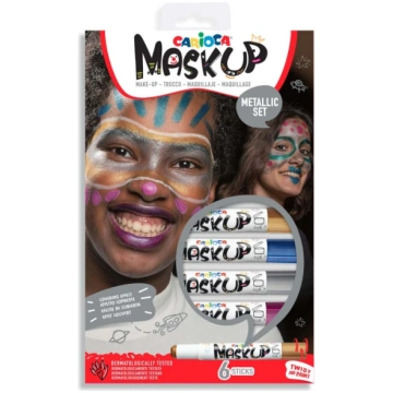 Sejas krāsa CARIOCA Metallic Party Box, 6 krāsas, 