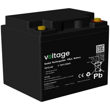 Aizvērts AGM akumulators Voltage VE12-40 12V 40Ah,