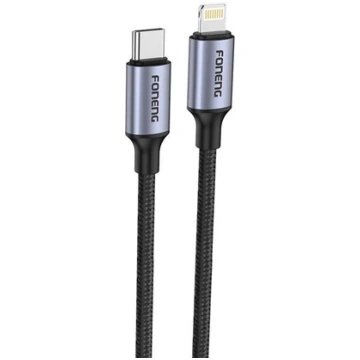 Kabel USB Foneng USB-C - Lightning 1.2 m Czarny (X