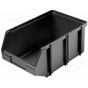 Container: cuvette; black; 225x140x95mm; CLICK BOX