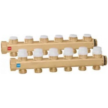 *CALEFFI Misiņa kolektori 4 ceļu