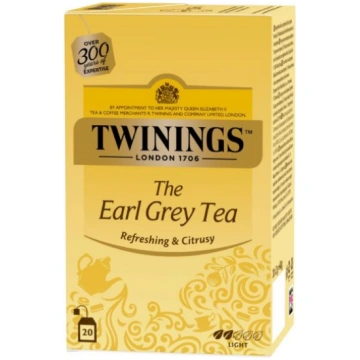 TWININGS EARL GREY melnā tēja, 20TM