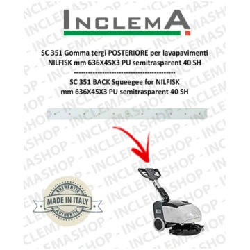 SC 351 Back Squeegee Rubber for Scrubber Dryer NIL