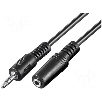Cable | Jack 3.5mm socket,Jack 3.5mm plug | 10m Go