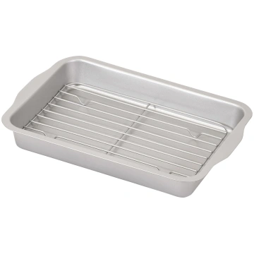 Pearl Metal Tempura Frying Tray with Small Silicon