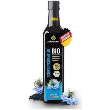 Kräuterland organiskā melno ķimeņu eļļa 500 ml, ne