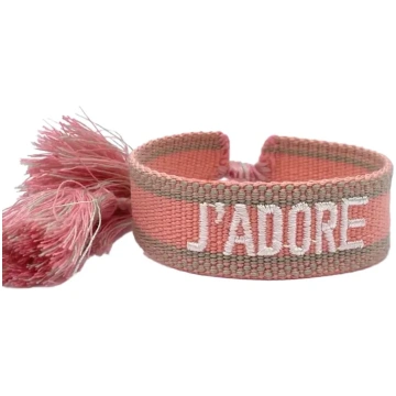 Bracciale "J'ADORE" Rosa e Bianco Parsley & P