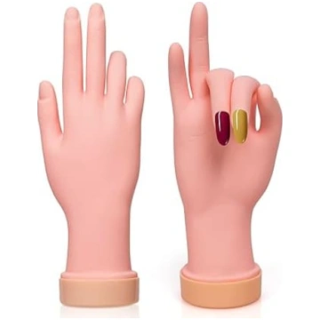 2 gab Nail Art Practice Rokas manekens Elastīgs sa